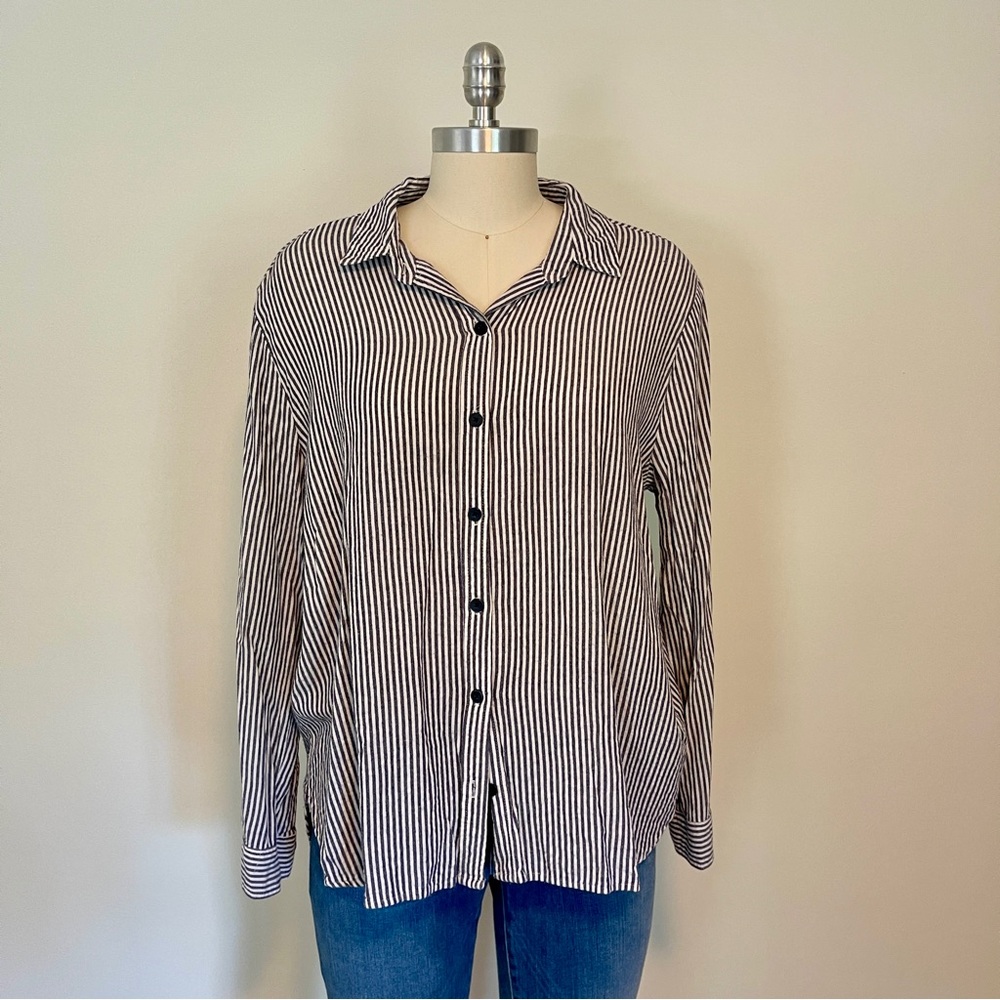 Sam & Lavi Blue and White Striped Buttondown